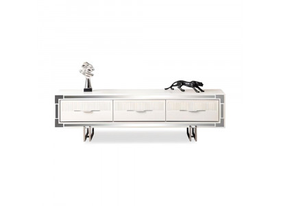 Sideboard TV Stand Wall Panel White RTV Lowboard Modern Living Room Wall Unit