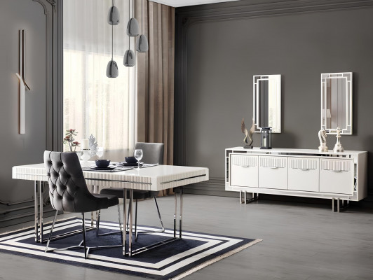 Sideboard white cabinet dresser wooden cabinet wood dining room
