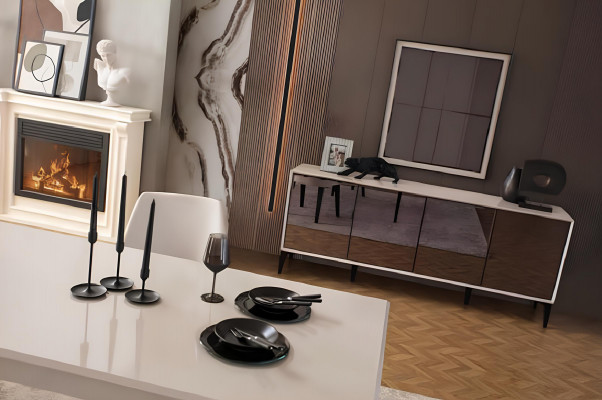 Sideboard Luxury Sideboard Cabinet Dresser Wooden Cabinet Wood White Modern
