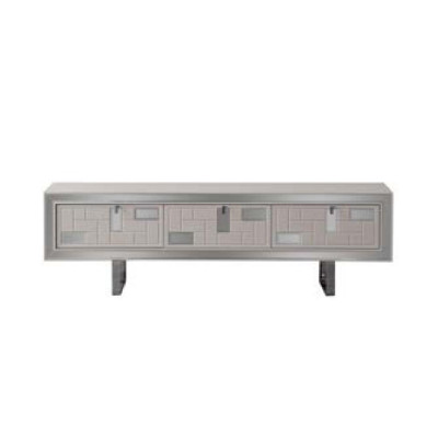 Sideboard TV Stand RTV Lowboard Wall Unit Wood White Furniture Living Room