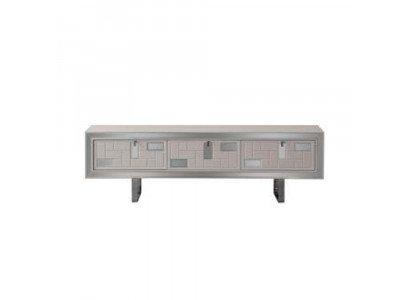 Sideboard TV Stand RTV Lowboard Wall Unit Wood White Furniture Living Room