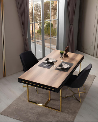 Dining room furniture dining table brown 2-piece sideboard dining room table wood table