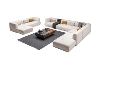 Corner unit living landscape large sofas L-shaped upholstered sofa couch fabric