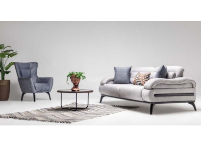 Designer living room seating furniture luxurious three-seater single-seater 2-piece set