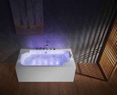 Whirlpool LED Tub Spa Indoor Bathtub Whirlpool Tub Hydrotherapy