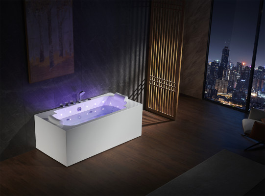 Whirlpool LED Tub Spa Indoor Bathtub Whirlpool Tub Hydrotherapy