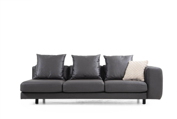 Upholstered sofa three-seater couch fabric sofa sofa seat fabric gray table