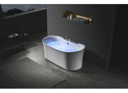 Acrylic whirlpool tub indoor whirlpool bathtub home spa white