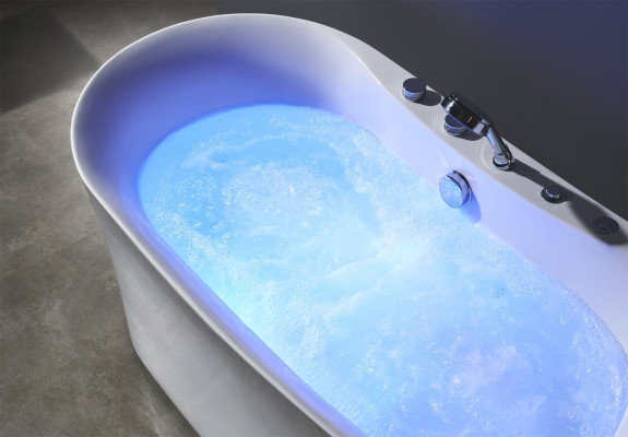 Acrylic whirlpool tub indoor whirlpool bathtub home spa white