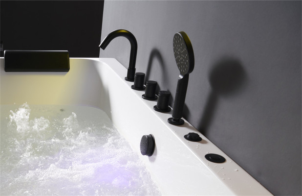 Acrylic Whirlpool Indoor Whirlpool Bathtub Home Spa White
