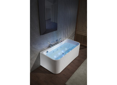 whirlpool bathtub massage jets LED ergonomic relaxation tub