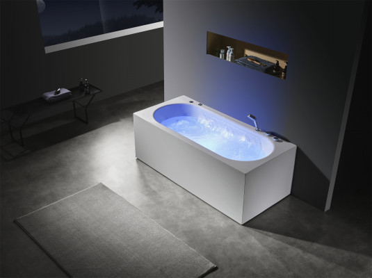 Luxury tub whirlpool bubble massage jets bathtub whirlpool tub LED