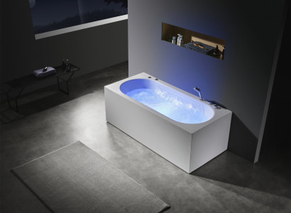 Luxury tub whirlpool bubble massage jets bathtub whirlpool tub LED