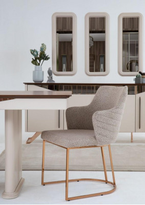 Chair dining chair kitchen chair luxury beige modern counter stool