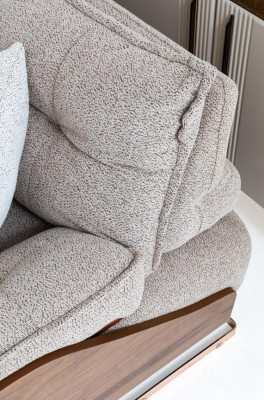 Three-seater sofa 3-seater couch upholstered sofa fabric sofa beige modern