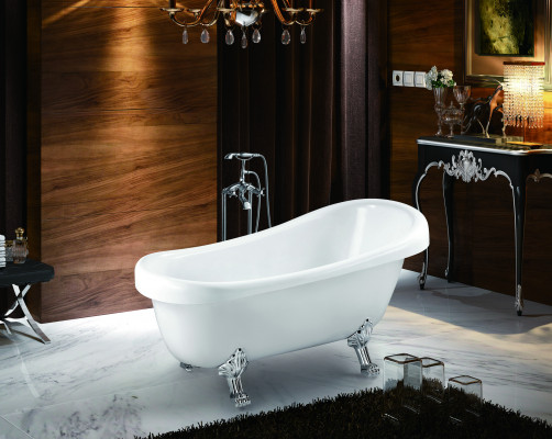 Freestanding bathtub modern bath white oval
