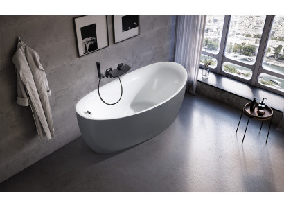Acrylic bathtub tub freestanding bathtub modern bathroom.