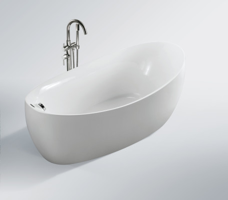 Acrylic bathtub tub freestanding bathtub modern bathroom.