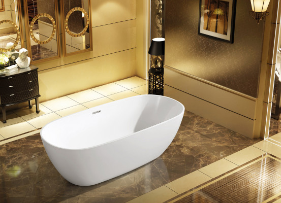 Freestanding white acrylic bathtub bathroom bathtub bathtub