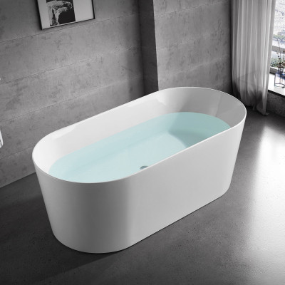 Bathroom Acrylic Bathtub Tub White Freestanding Bathtub Contemporary