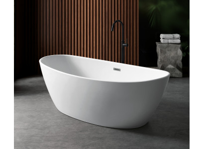 Acrylic bathtub tub free-standing modern bathroom.