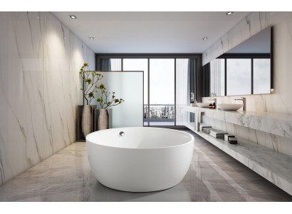 Round bathtub freestanding bathtub bathroom tub freestanding white
