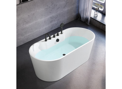 Contemporary tub acrylic bathtub bathroom white freestanding bathtub