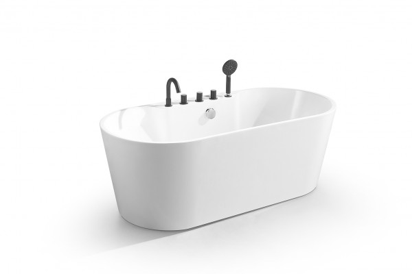 Contemporary tub acrylic bathtub bathroom white freestanding bathtub