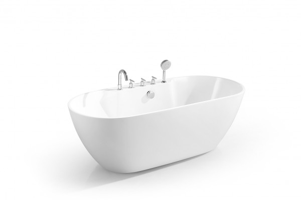 Freestanding oval bathtub bathroom acrylic bathtub tub white