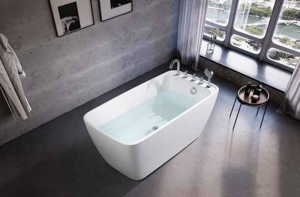 Wanne Bathroom Acrylic Bathtub White Freestanding Bathtub Contemporary