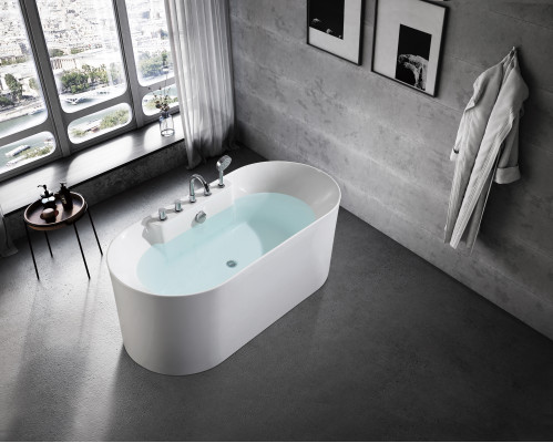 Freestanding Bathtub Bathroom Acrylic Bathtub Tub White Contemporary