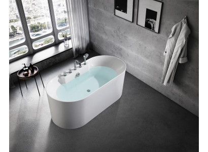 Freestanding Bathtub Bathroom Acrylic Bathtub Tub White Contemporary