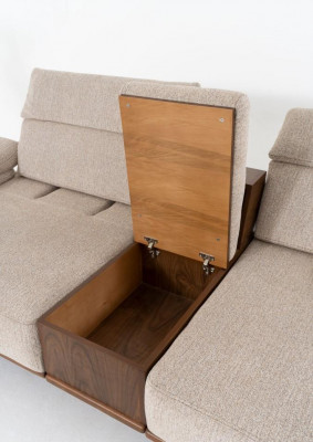 Living room four-seater luxurious upholstered sofa fabric couches textile furniture