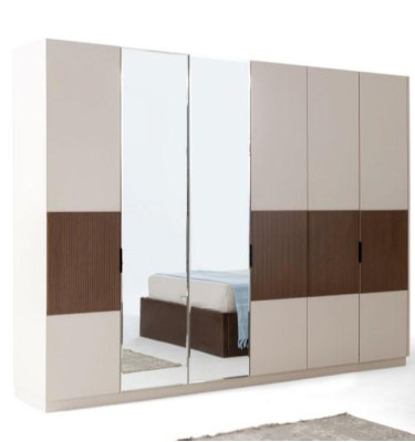 Wardrobe Cabinet Wooden Cabinet Bedroom Cabinet Wood Beige New