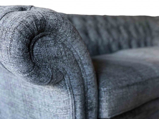 Chesterfield 3-seater couch upholstered seat fabric couches sofa new