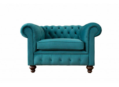 Armchair 1-Seater Chesterfield Upholstered Sofa Design Luxury Couch Sofa New