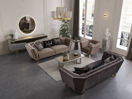 Modern set luxury sofa suite 3+3+1 seater stylish upholstered seating furniture