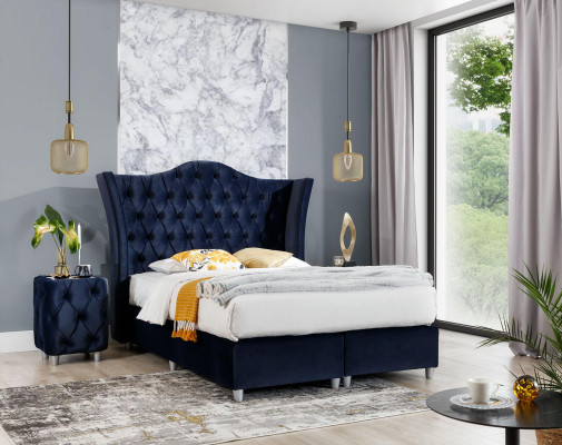 Bedroom Set Bed 2x Nightstands 3-piece Luxury Complete Design