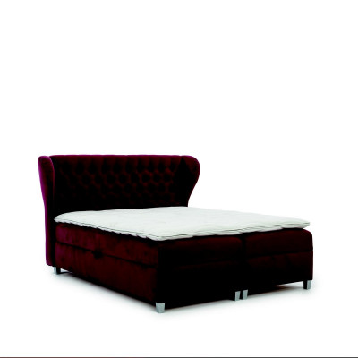 Luxury box spring bed double beds wood furnishings upholstered bed modern design