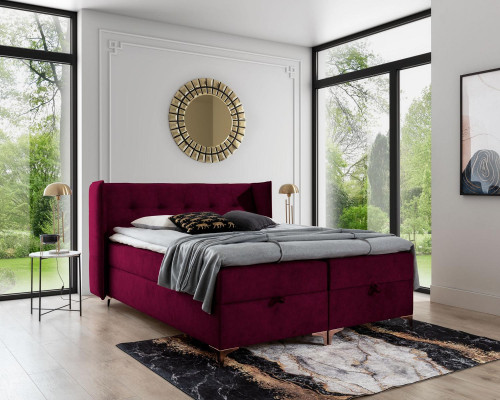 Bed Bedroom Luxury Design Modern Box Spring Bed Furniture Upholstered Bed