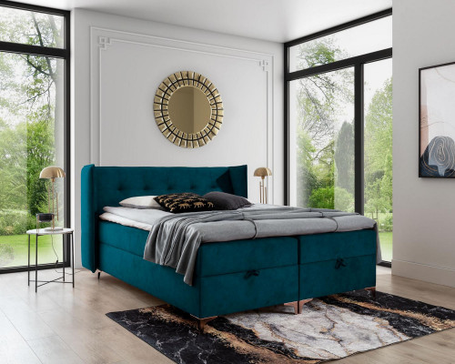 Bedroom Modern Upholstered Bed Design Luxury Bed Double Beds Wood Furnishing