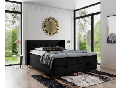 Bedroom designer furniture double bed wood upholstered furniture luxury box spring bed