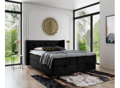 Bedroom designer furniture double bed wood upholstered furniture luxury box spring bed