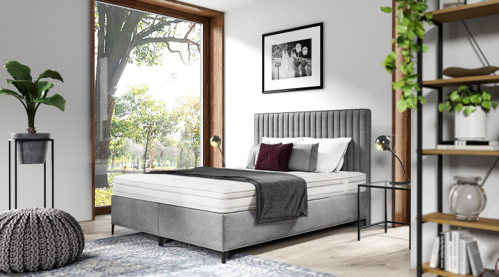 Furniture Bed Textile Luxury Design Box Spring Bed Bedroom Wood Double