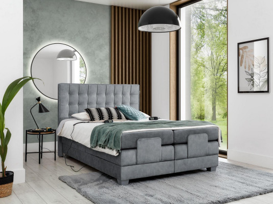 Modern gray bed double bed 160x200cm bedroom design modern decor