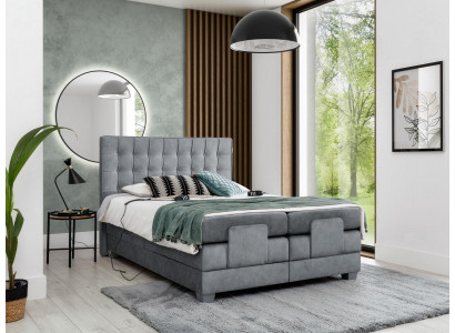 Modern gray bed double bed 160x200cm bedroom design modern decor