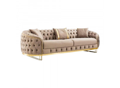 Stylish Three-Seater Living Room Chesterfield Sofa Luxurious Furniture New
