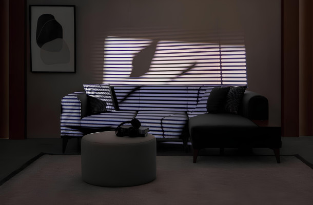 Gray living room L-shaped sofa upholstered corner sofa designer living room couch