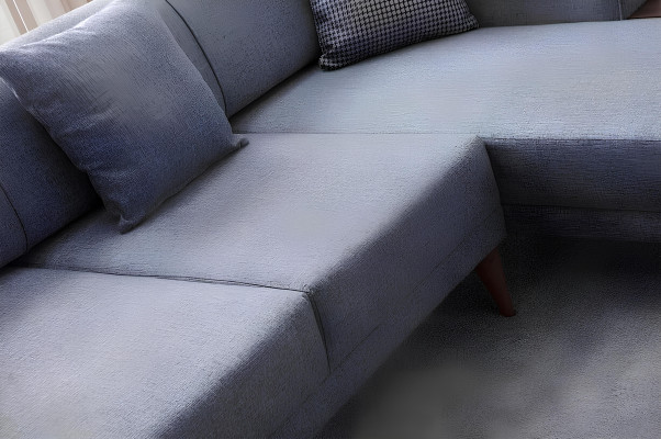 Gray living room L-shaped sofa upholstered corner sofa designer living room couch