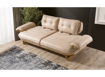 Modern beige couch designer three-seater living room 3-seater elegant sofa